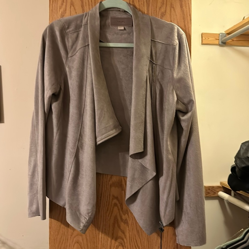 NWT BLANKNYC Drape Front Suede Jacket